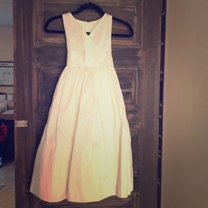 Off White Flower Girl Dress - Full Length